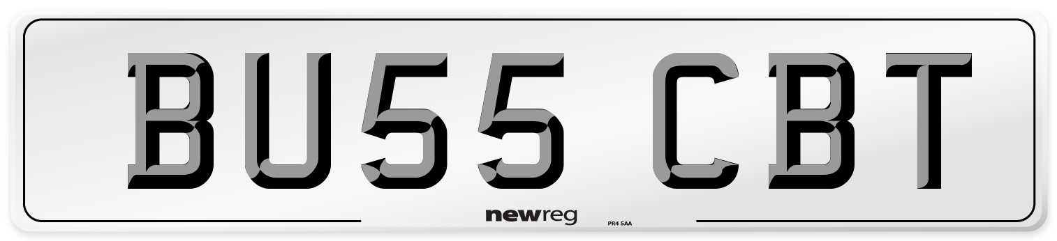 BU55 CBT Number Plate from New Reg